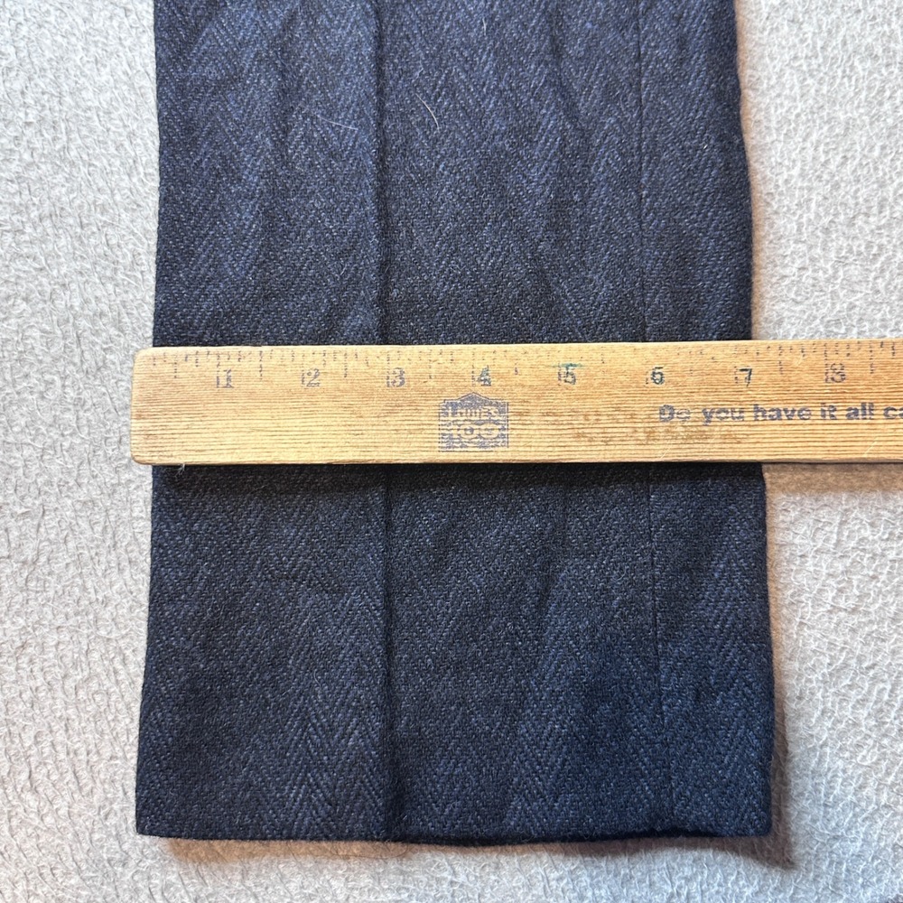 Edge by WD-NY Dress Pants Mens 29x32 Slim Fit Charcoal Herringbone Wool NEW - Picture 9 of 11